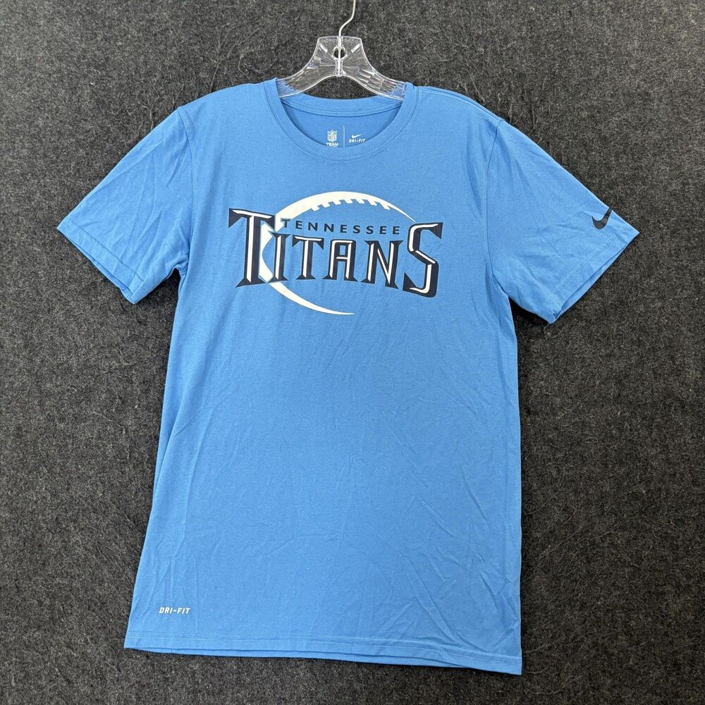 Tennessee Titans Shirt Men's Small Blue NFL Football Nike Dri-FIT Graphic Tee